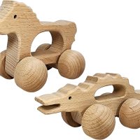 Set 2 thú (ngựa, cá sấu) - Đồ Chơi Gỗ Trẻ Em Bằng Gỗ